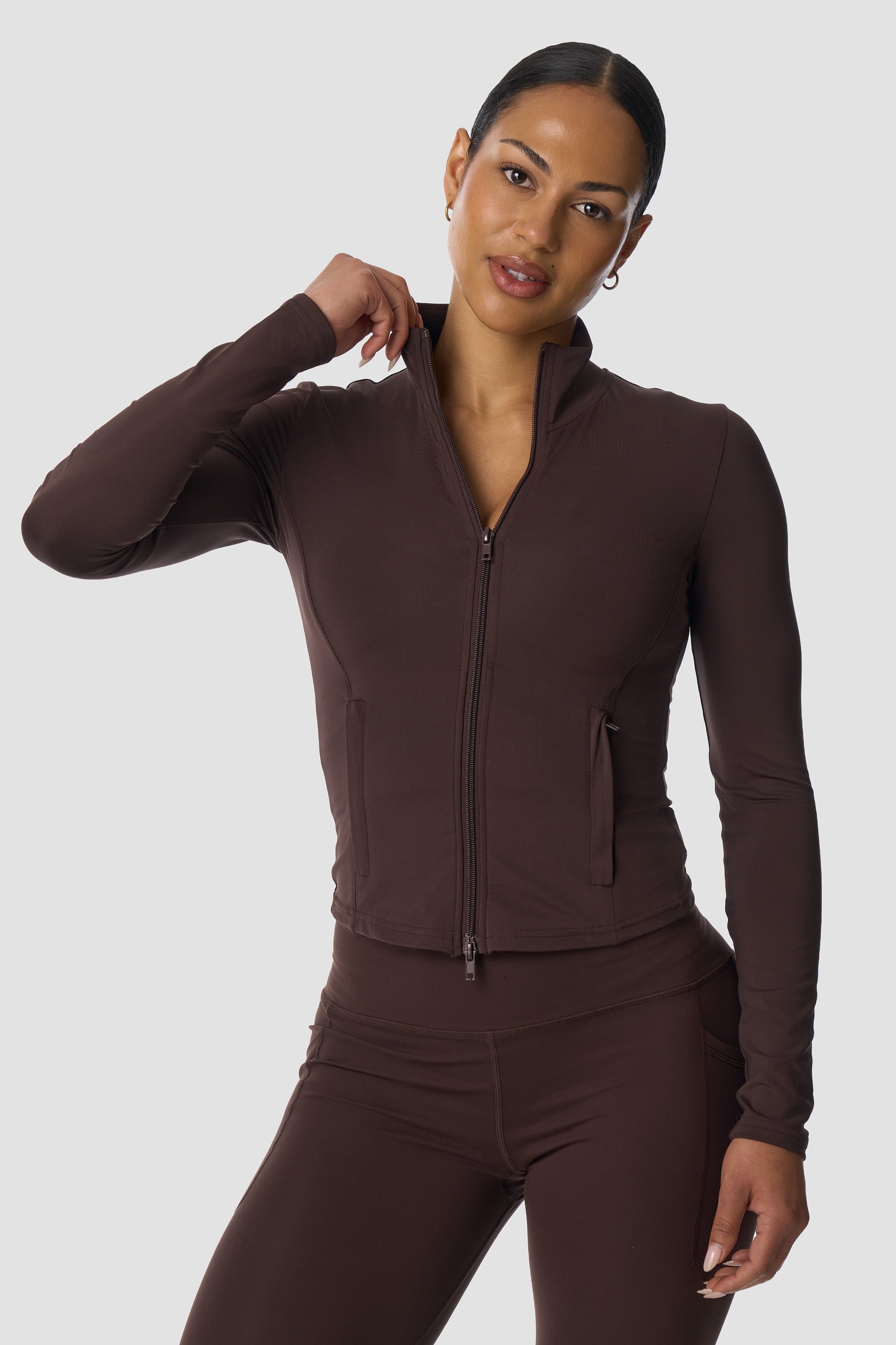 Blaire Essential Sculpt 2-Way Zip Jacket – Sculpting Workout