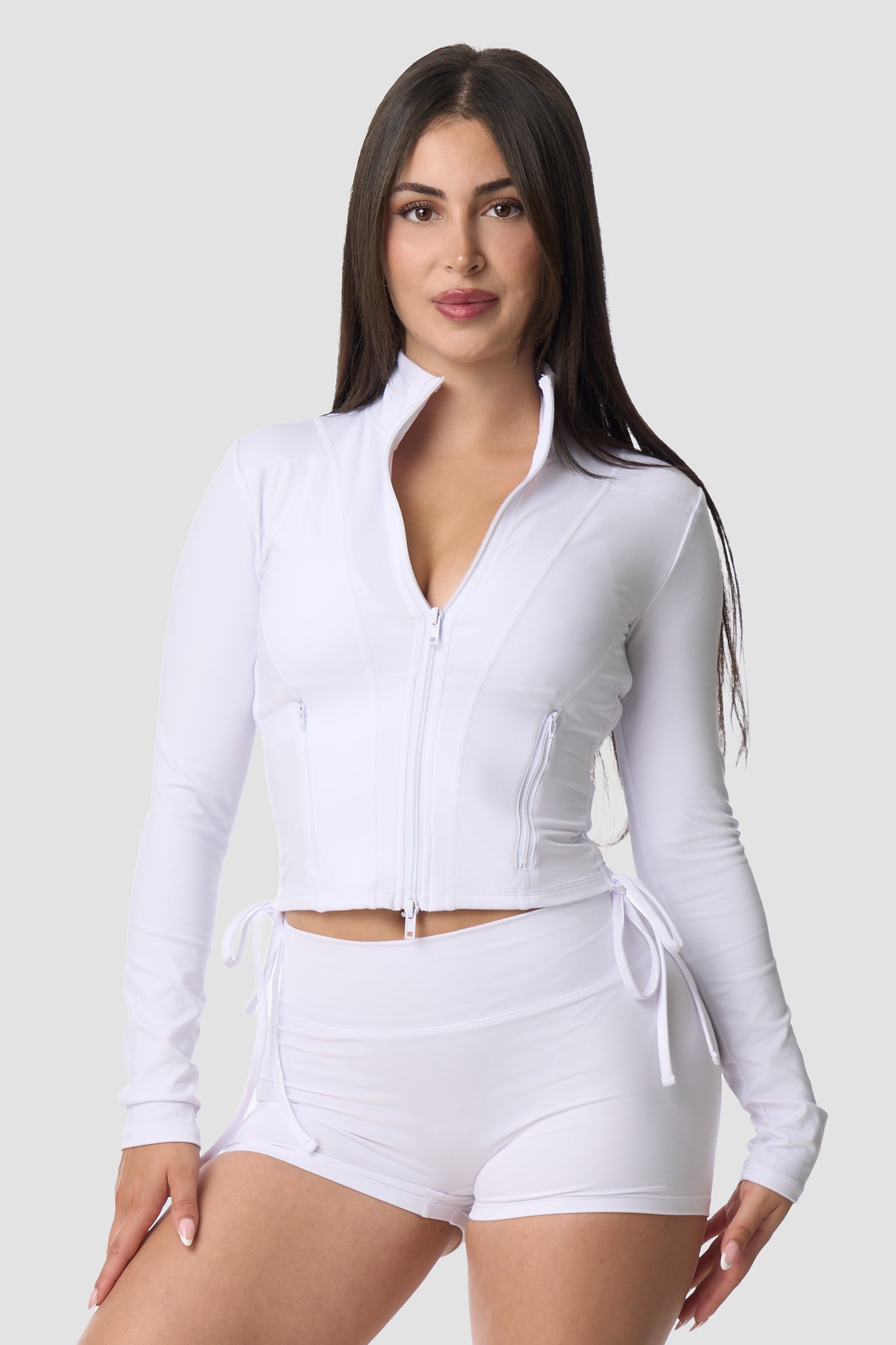 Kendall Sculpt Cropped Zip Jacket – Cropped Workout Jacket – SMR