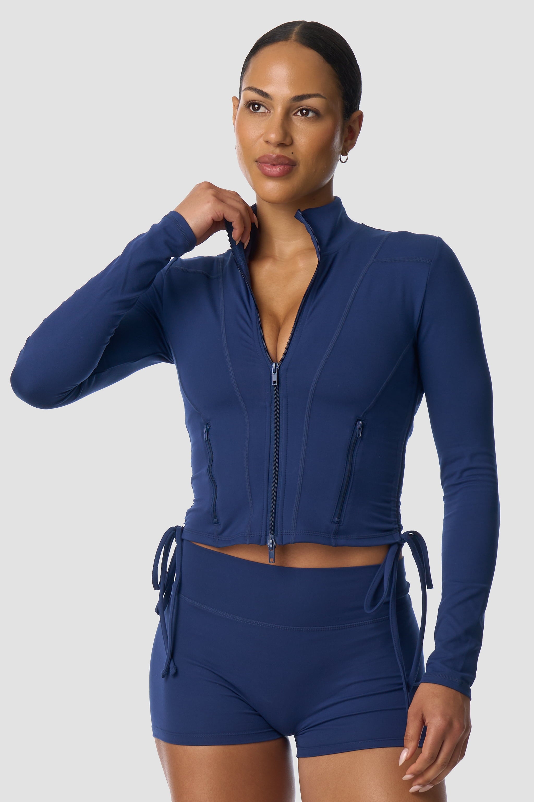 Kendall Sculpt Cropped Zip Jacket – Cropped Workout Jacket – SMR
